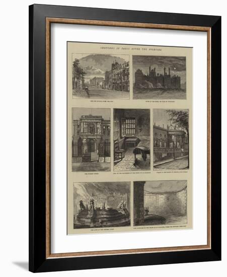 Sketches in Paris after the Fighting-null-Framed Giclee Print