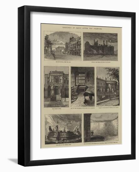 Sketches in Paris after the Fighting-null-Framed Giclee Print