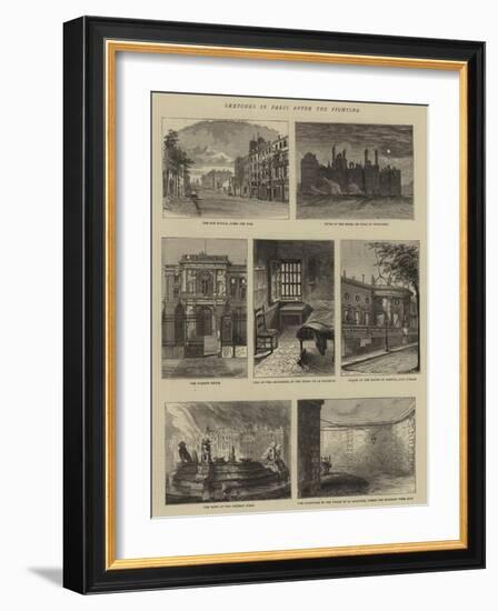 Sketches in Paris after the Fighting-null-Framed Giclee Print