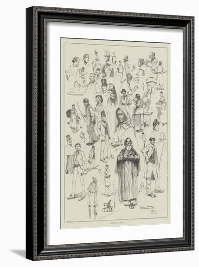 Sketches in Paris-David Hardy-Framed Giclee Print