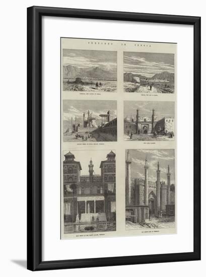 Sketches in Persia-null-Framed Giclee Print