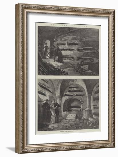 Sketches in Rome-null-Framed Giclee Print