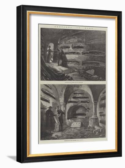 Sketches in Rome-null-Framed Giclee Print