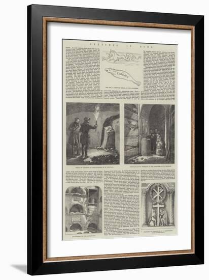 Sketches in Rome-null-Framed Giclee Print