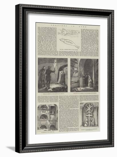 Sketches in Rome-null-Framed Giclee Print