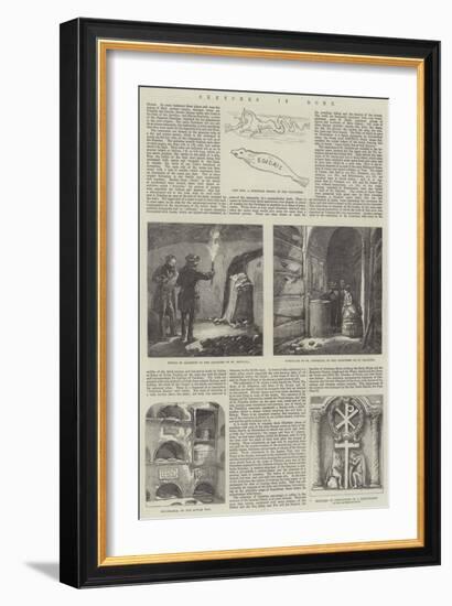 Sketches in Rome-null-Framed Giclee Print