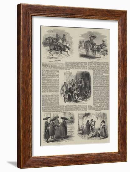 Sketches in Rome-null-Framed Premium Giclee Print