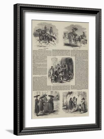 Sketches in Rome-null-Framed Premium Giclee Print