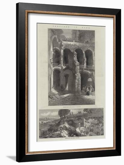 Sketches in Rome-null-Framed Giclee Print