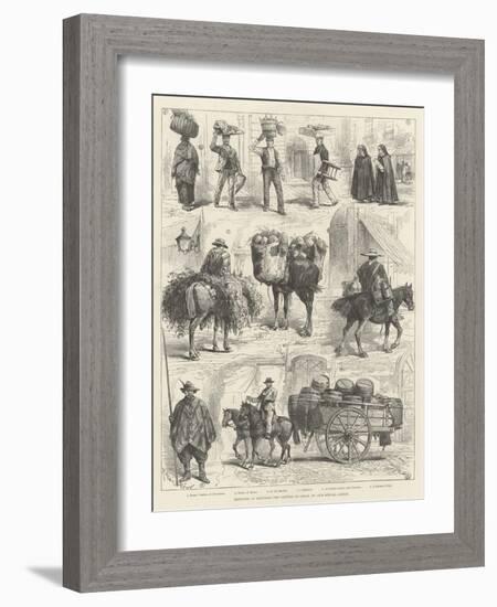 Sketches in Santiago, the Capital of Chile-Melton Prior-Framed Giclee Print