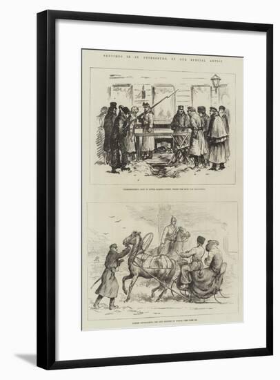 Sketches in St Petersburg-null-Framed Giclee Print