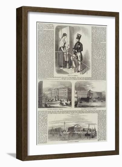 Sketches in St Petersburg-null-Framed Giclee Print