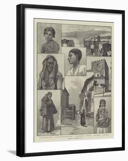 Sketches in Taormina, Sicily-null-Framed Giclee Print