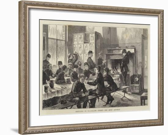 Sketches in Telegraph Street, the Boys' Kitchen-null-Framed Giclee Print