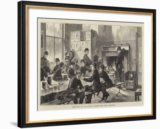 Sketches in Telegraph Street, the Boys' Kitchen-null-Framed Giclee Print