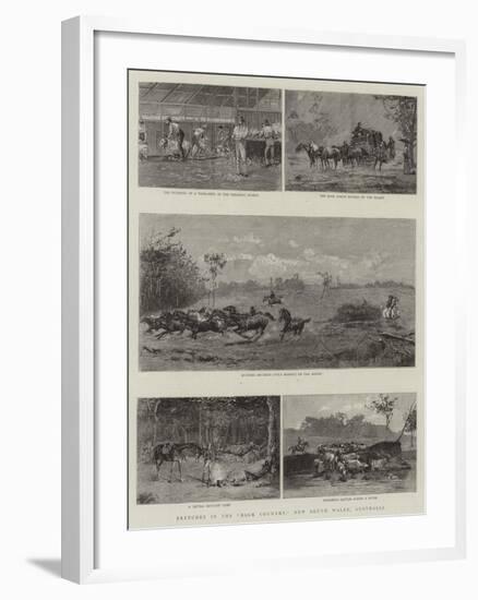 Sketches in the Back Country, New South Wales, Australia-null-Framed Giclee Print