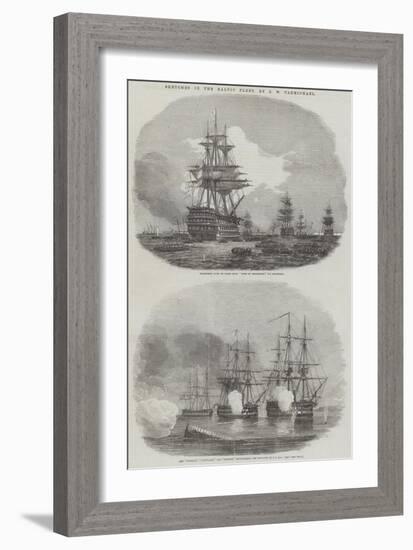 Sketches in the Baltic Fleet-John Wilson Carmichael-Framed Giclee Print