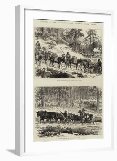 Sketches in the Colorado Mining Districts, North America-null-Framed Giclee Print