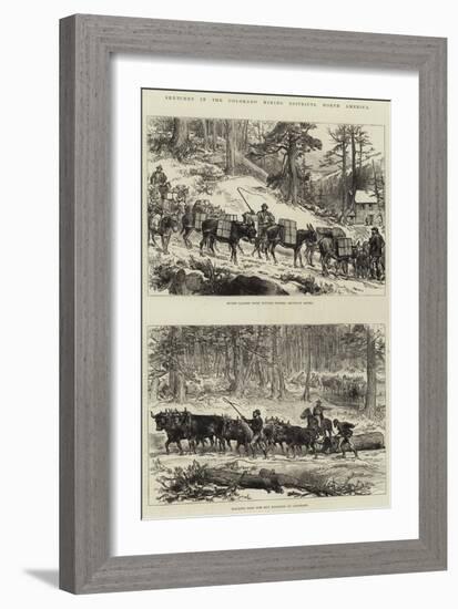 Sketches in the Colorado Mining Districts, North America-null-Framed Giclee Print