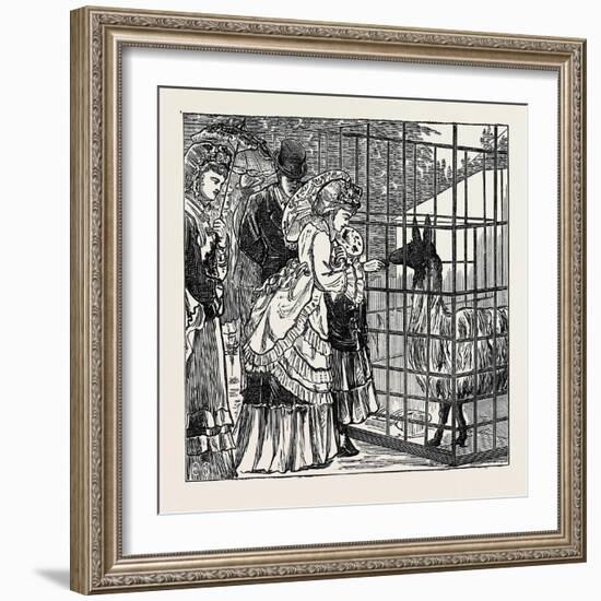 Sketches in the International Exhibition: the Llama 1871-null-Framed Giclee Print