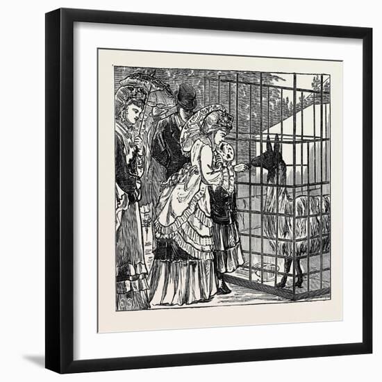 Sketches in the International Exhibition: the Llama 1871-null-Framed Giclee Print