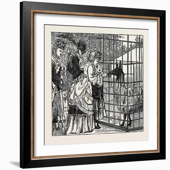 Sketches in the International Exhibition: the Llama 1871-null-Framed Giclee Print