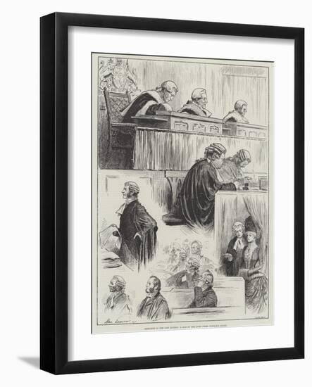 Sketches in the Law Courts, a Day in the Lord Chief Justice's Court-Henry Stephen Ludlow-Framed Giclee Print