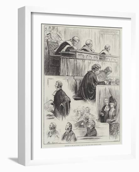 Sketches in the Law Courts, a Day in the Lord Chief Justice's Court-Henry Stephen Ludlow-Framed Giclee Print