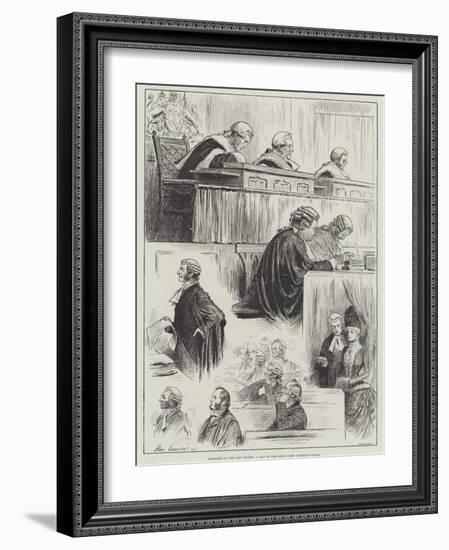 Sketches in the Law Courts, a Day in the Lord Chief Justice's Court-Henry Stephen Ludlow-Framed Giclee Print