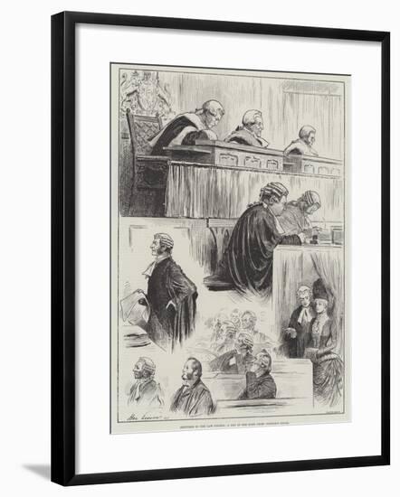 Sketches in the Law Courts, a Day in the Lord Chief Justice's Court-Henry Stephen Ludlow-Framed Giclee Print