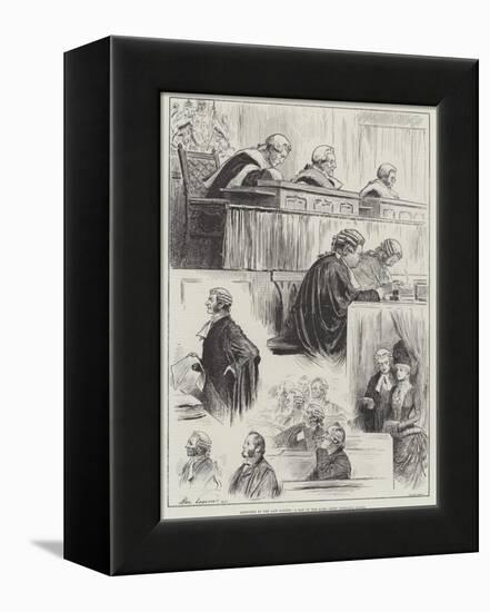 Sketches in the Law Courts, a Day in the Lord Chief Justice's Court-Henry Stephen Ludlow-Framed Premier Image Canvas