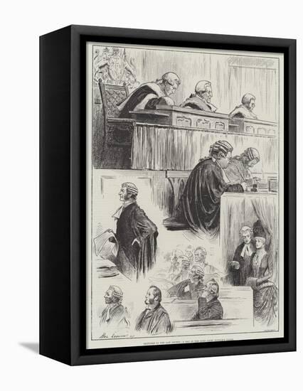 Sketches in the Law Courts, a Day in the Lord Chief Justice's Court-Henry Stephen Ludlow-Framed Premier Image Canvas