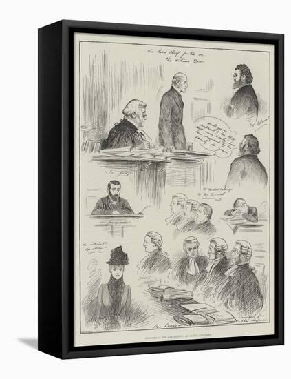 Sketches in the Law Courts, an Action for Libel-Henry Stephen Ludlow-Framed Premier Image Canvas