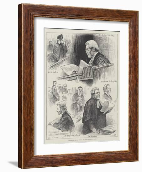 Sketches in the Law Courts, the Lord Chancellor's Court-Henry Stephen Ludlow-Framed Giclee Print