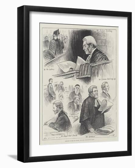 Sketches in the Law Courts, the Lord Chancellor's Court-Henry Stephen Ludlow-Framed Giclee Print