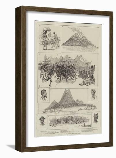 Sketches in the New Hebrides, West Pacific Ocean-Amedee Forestier-Framed Giclee Print