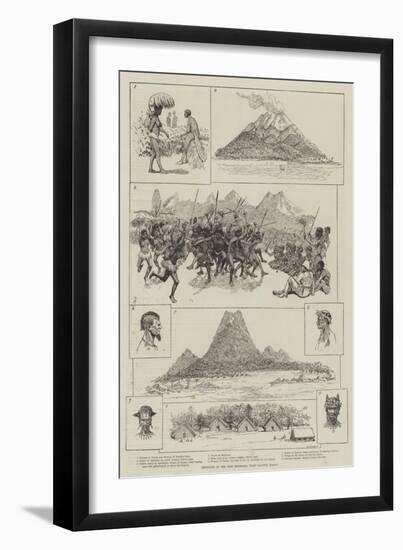 Sketches in the New Hebrides, West Pacific Ocean-Amedee Forestier-Framed Giclee Print