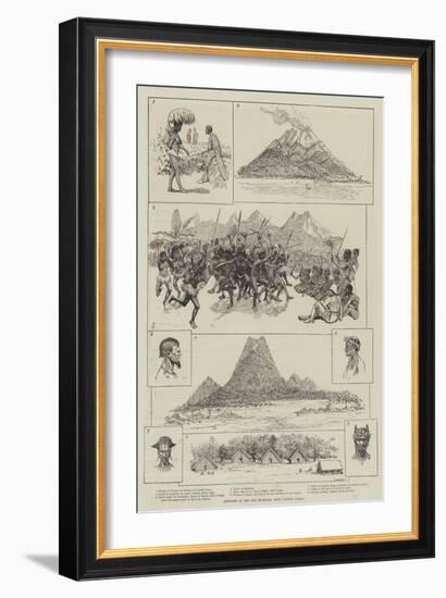 Sketches in the New Hebrides, West Pacific Ocean-Amedee Forestier-Framed Giclee Print