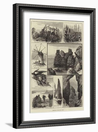 Sketches in the Scilly Isles-null-Framed Giclee Print