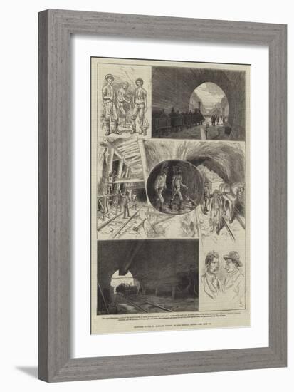 Sketches in the St Gothard Tunnel-null-Framed Giclee Print