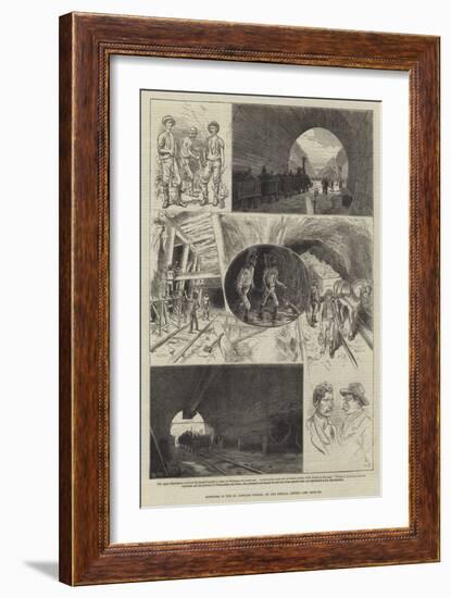 Sketches in the St Gothard Tunnel-null-Framed Giclee Print