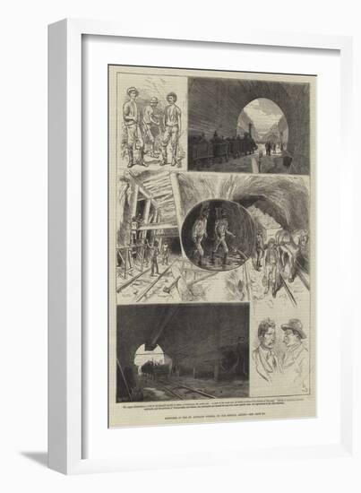 Sketches in the St Gothard Tunnel-null-Framed Giclee Print