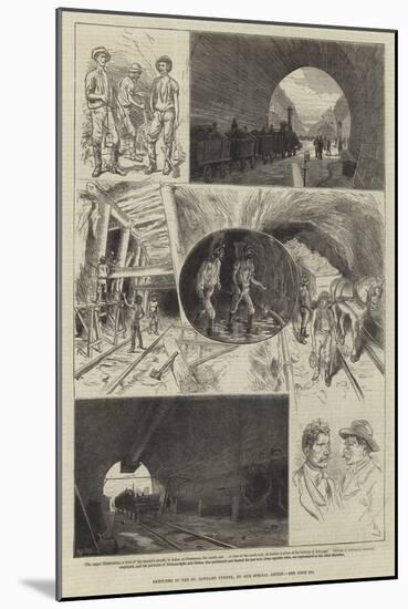 Sketches in the St Gothard Tunnel-null-Mounted Giclee Print