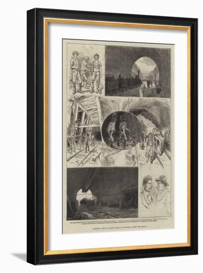 Sketches in the St Gothard Tunnel-null-Framed Giclee Print