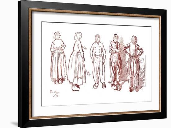 Sketches in Volendam, Holland, 1900-Philip William May-Framed Giclee Print