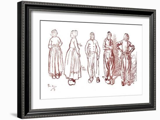 Sketches in Volendam, Holland, 1900-Philip William May-Framed Giclee Print