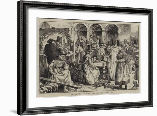 Sketches in Wales, Holyhead Market-null-Framed Giclee Print