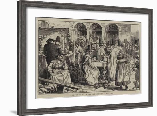 Sketches in Wales, Holyhead Market-null-Framed Giclee Print