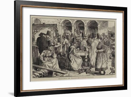 Sketches in Wales, Holyhead Market-null-Framed Giclee Print