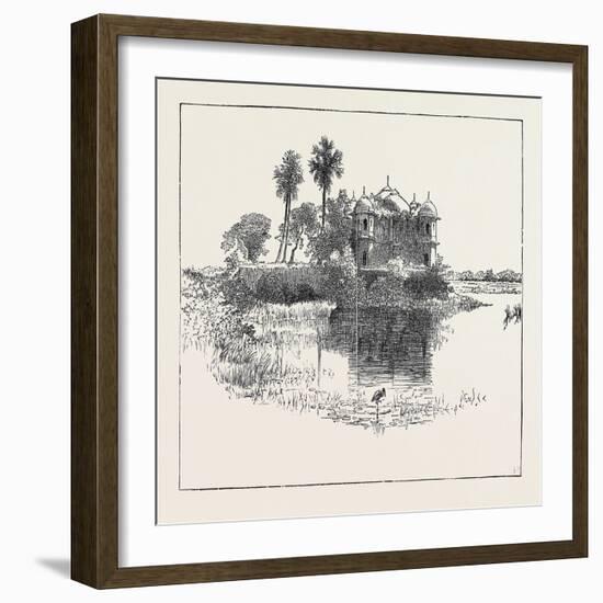 Sketches of Ancient Buildings at Dacca, Bengal: Ruins of the Sath Musjid or Seven-Domed Temple-null-Framed Giclee Print